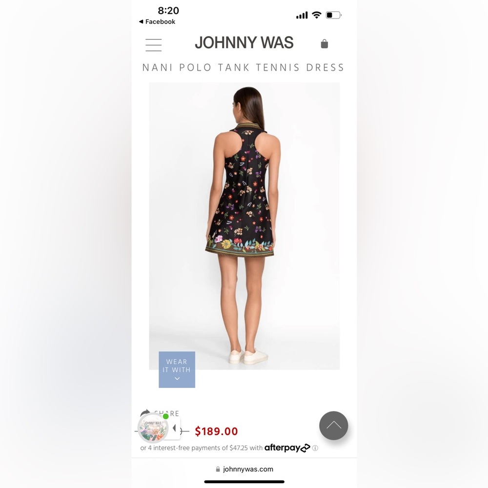 Johnny was Nani Polo Tank tennis dress XS - Picture 4 of 6